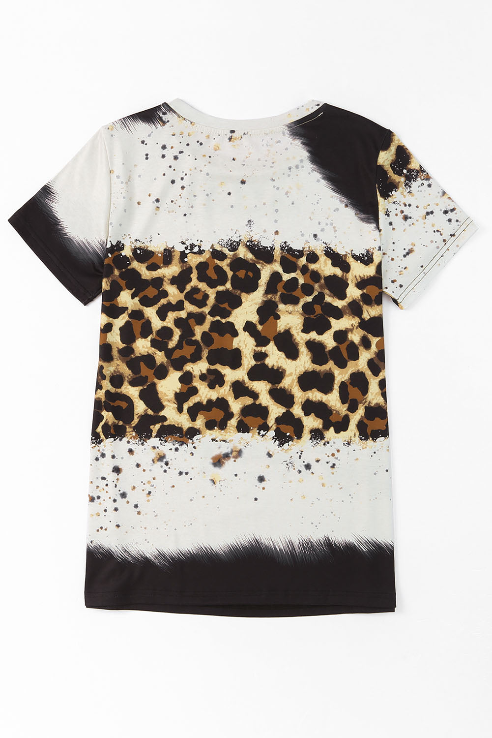 Brown TRAIN STATION Graphic Leopard Print T Shirt